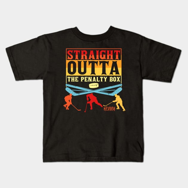 Straight outta penalty box (kenny) Kids T-Shirt by Don’t Care Co